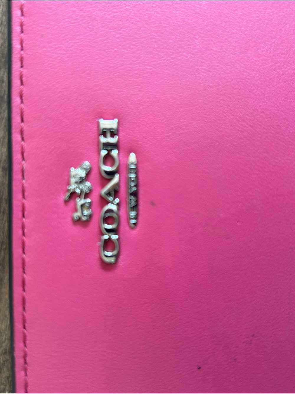 Coach Pink Leather Slim Wallet Silver Hardware - Picture 6 of 13